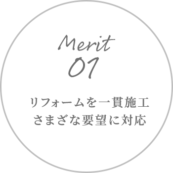 Merit 01 プロとしてのご提案とプラスアルファのサービスを